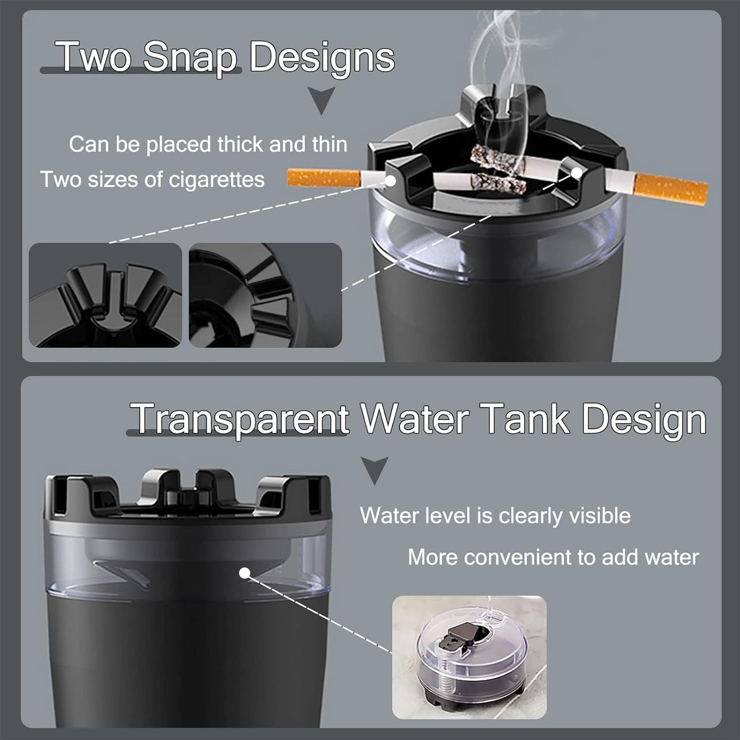Car Ashtray With Water Tank