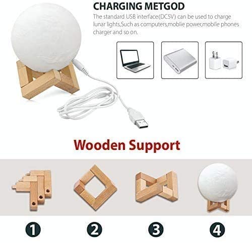 3D Moon Night Lamp