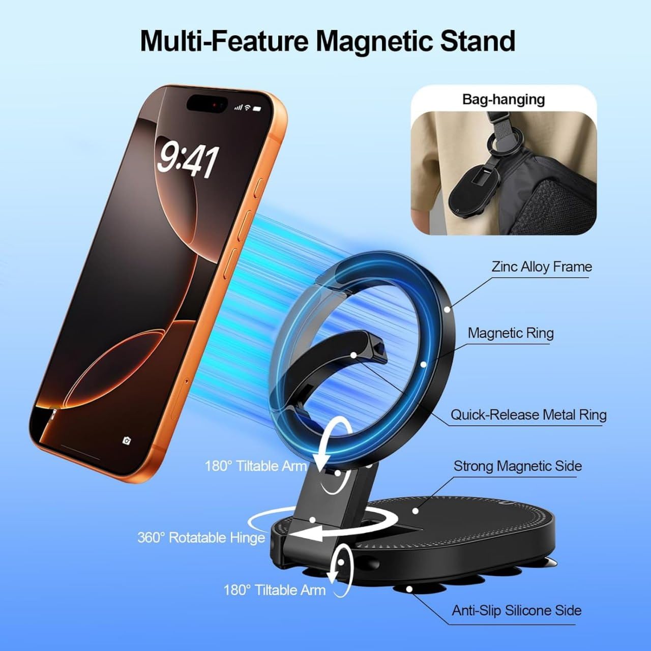 3 in 1 Mobile Stand Suction Cup