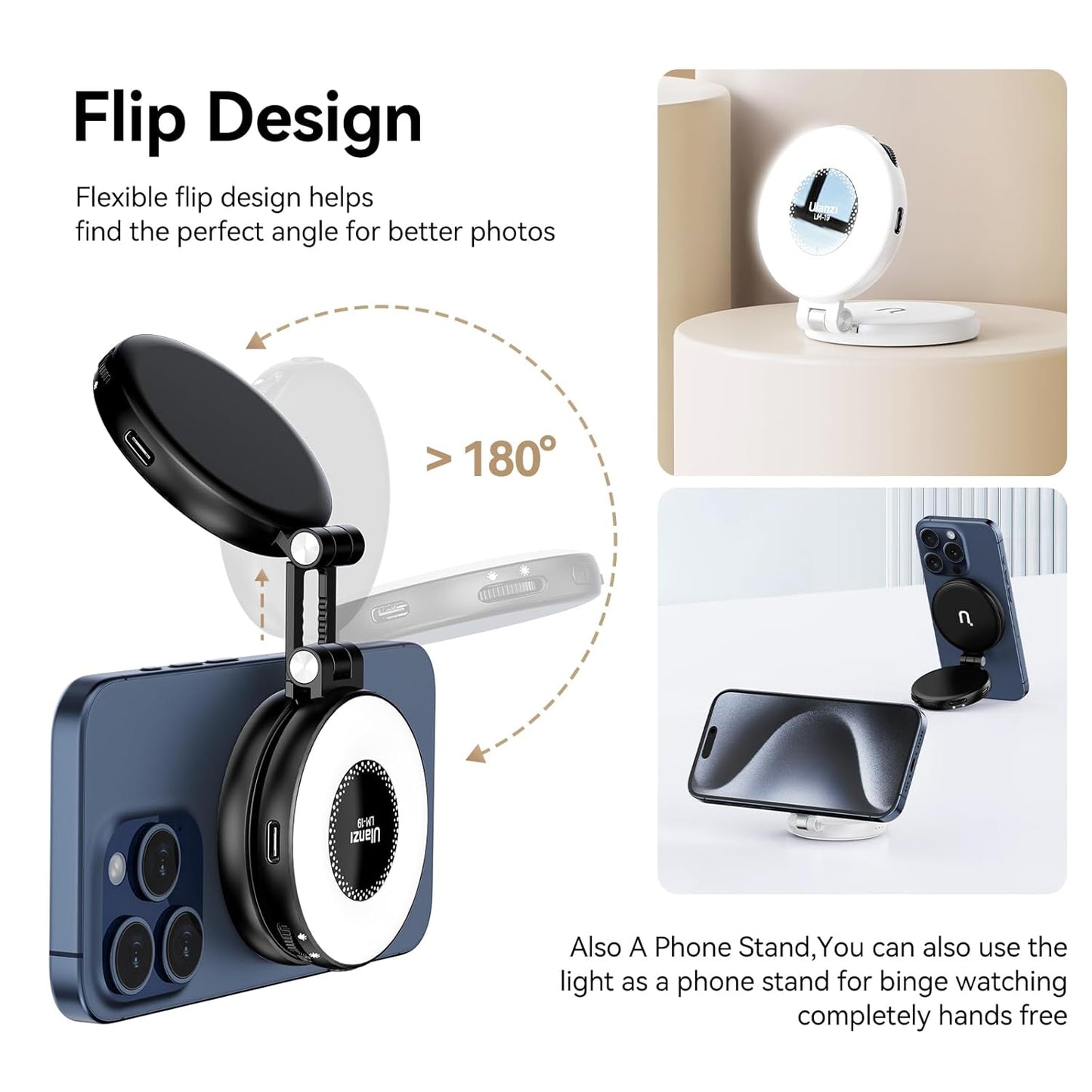 Magnetic Selfi Ring LED Phone Light