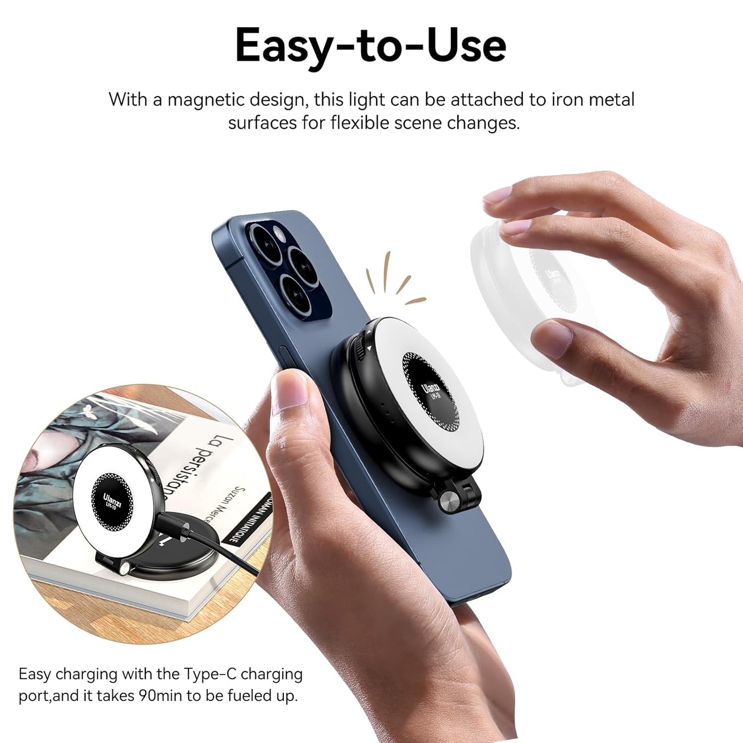 Magnetic Selfi Ring LED Phone Light